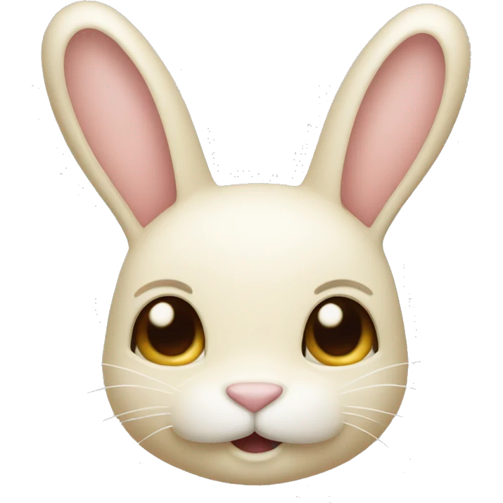 Cream color bunny face emoji