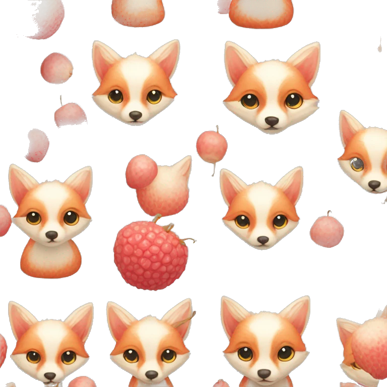 lychee fox emoji