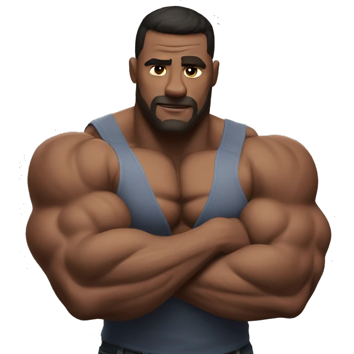 Huge Muscle daddy flexing pecs emoji