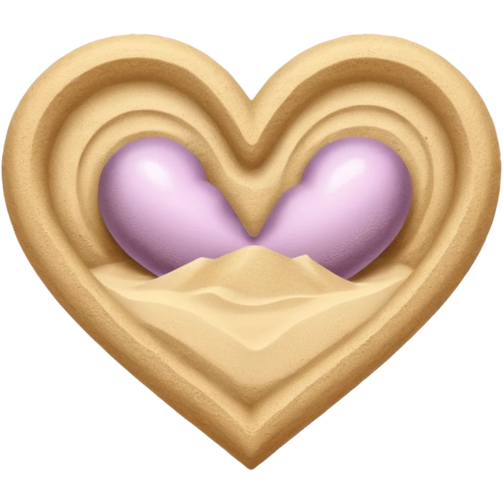 beach themed heart emoji