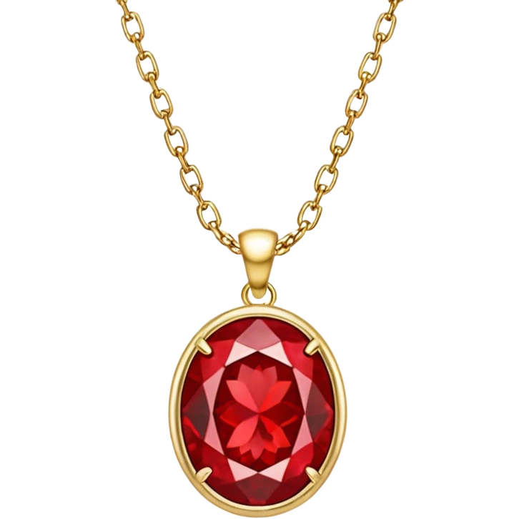 Necklace red complet emoji