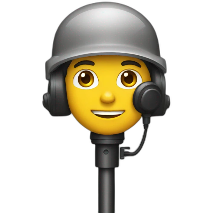 Mic pole operator emoji