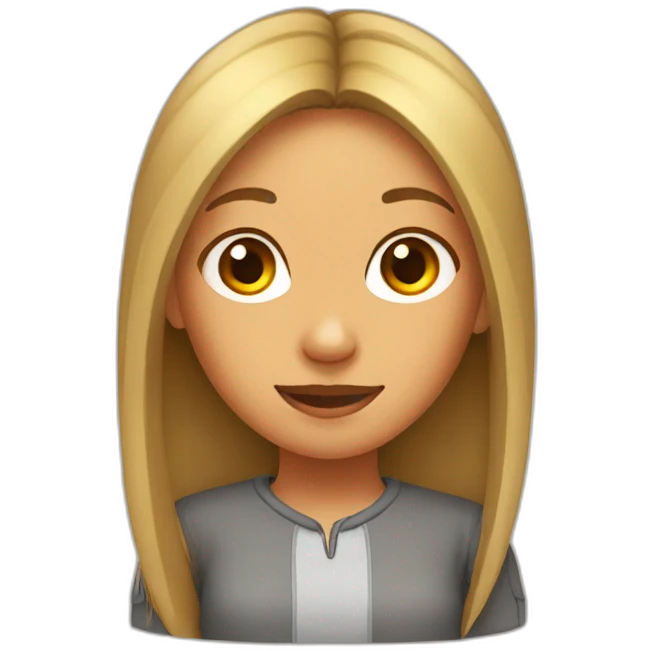 Girl with donkey ears emoji