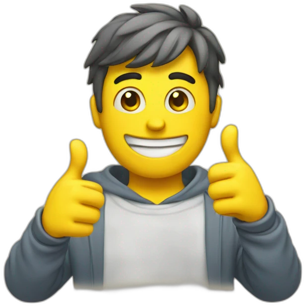emoji giving you thumbs up yellow guy emoji