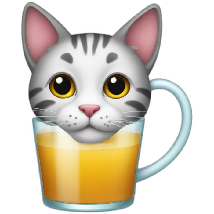Cat drink emoji