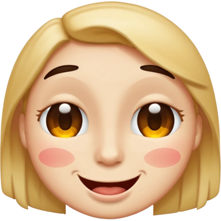 Emoji con cara de coqueta  emoji