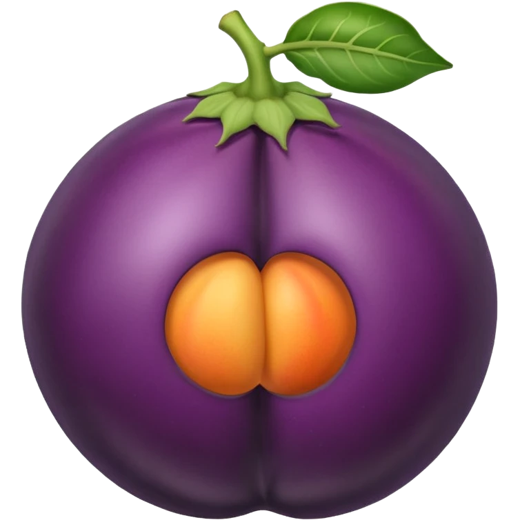 Eggplant inside peache emoji