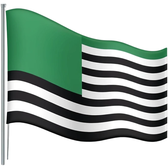 Make the flag of the Ural Republic, white, green, black emoji