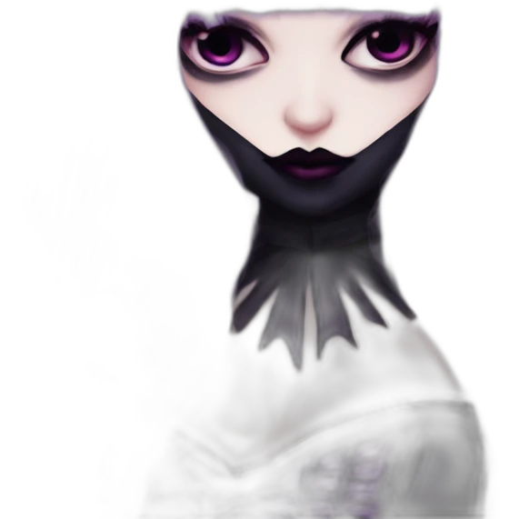 Elissabat-with-bangs-long-hair-dark-purple-and-black-vampire-goth-makeup-pinkeyes-romanticgothcloses- emoji
