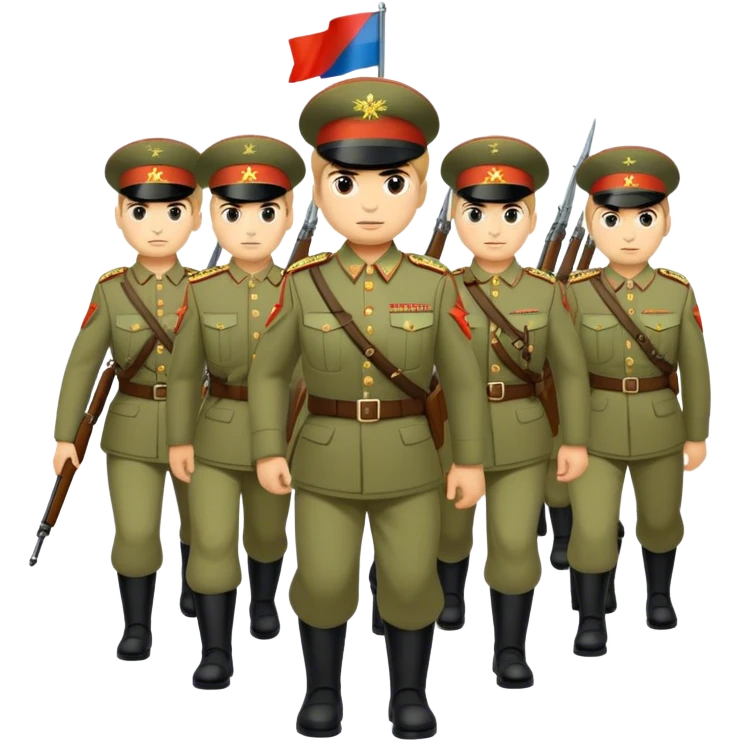 big modern Russian army marching, photorealistic emoji