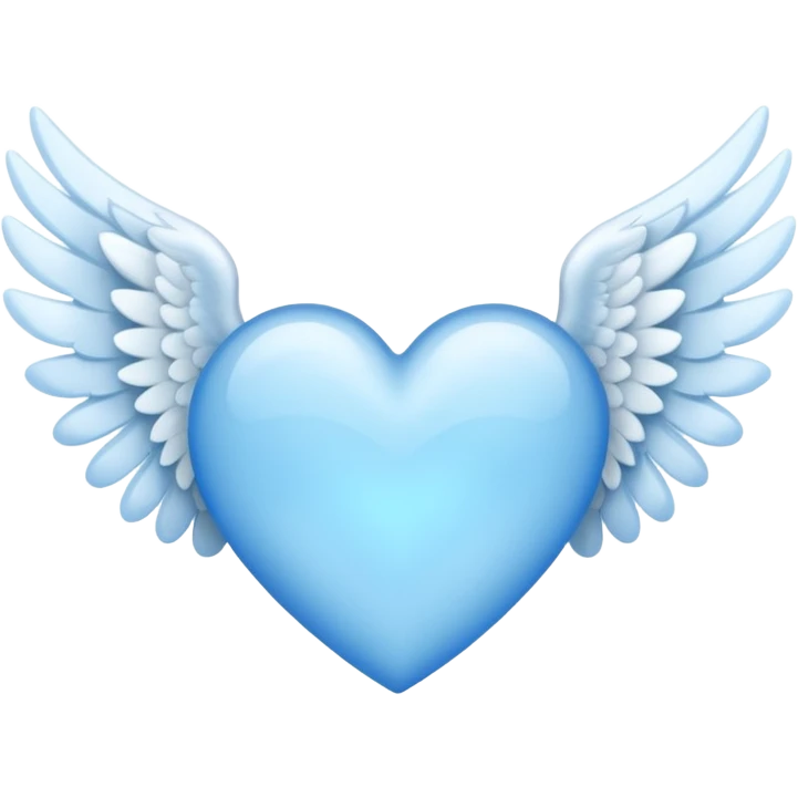 angelwings with blue hart  emoji