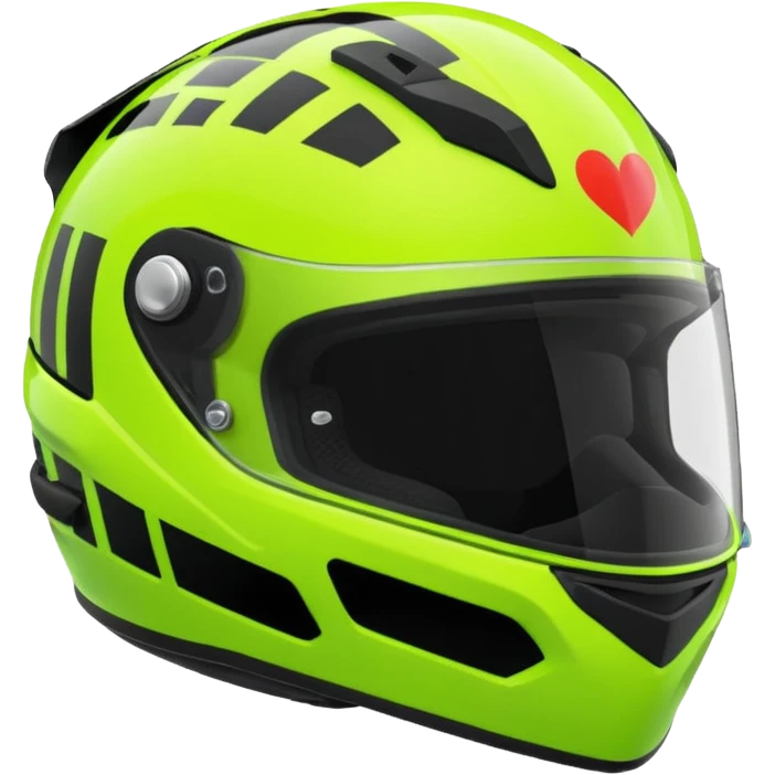 ate a Florecent green heart emoji as the same patterns as Lando Norris's helmet emoji