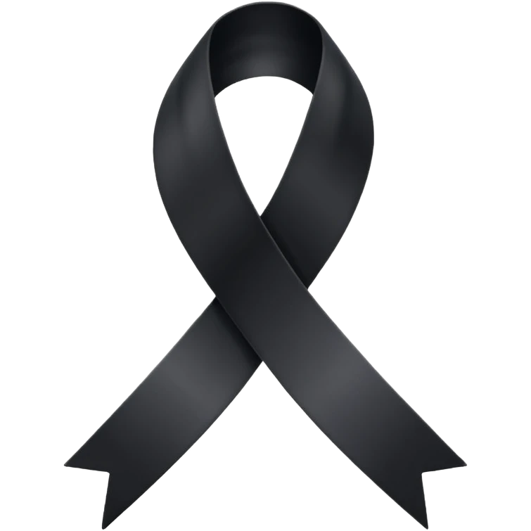 black piece of ribbon  emoji