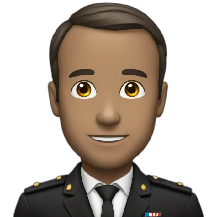 Macron black emoji