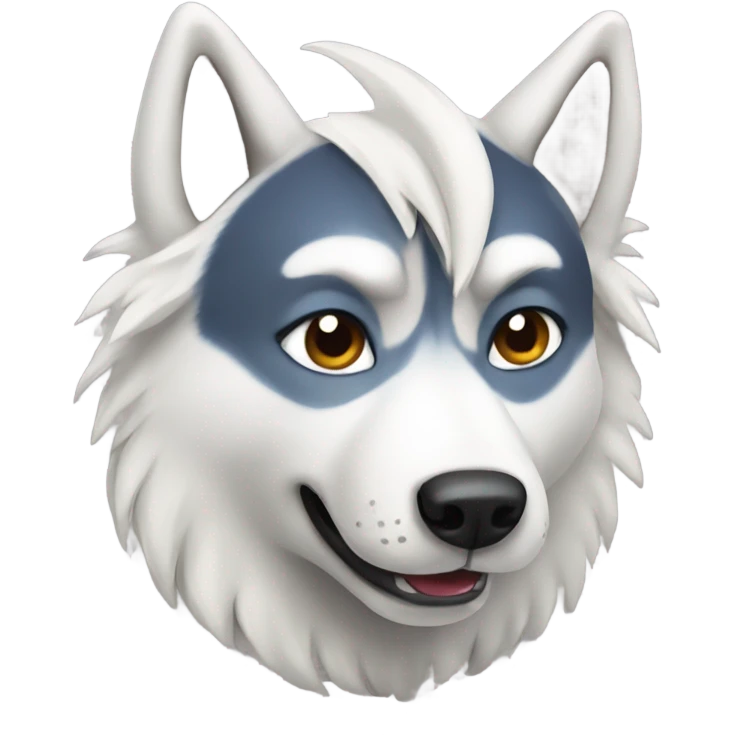 A husky with nine tails emoji