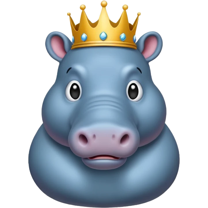 king hippopatamus emoji