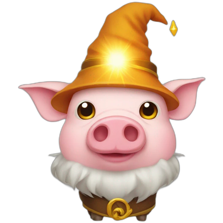 Wizard pig emoji