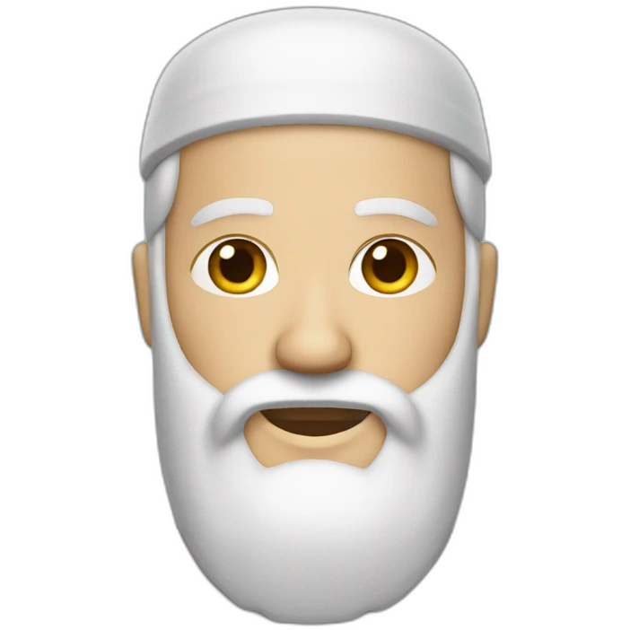 short white beard man wearing kufi emoji