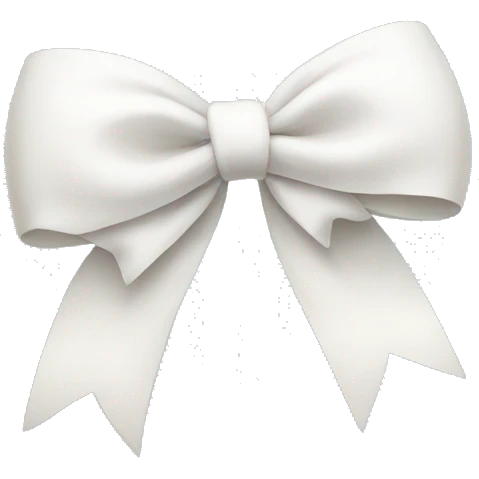 White christmas bow emoji