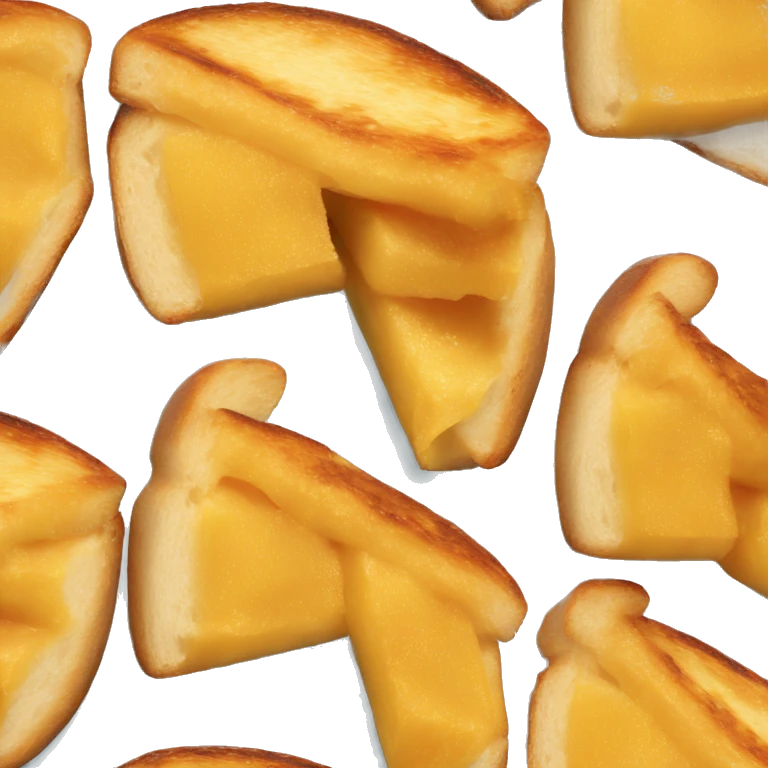Grilled cheese shaped like a heart emoji