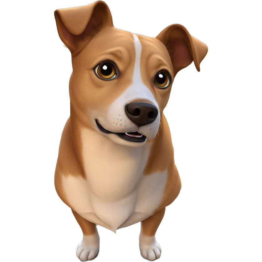 playful dog in nature emoji