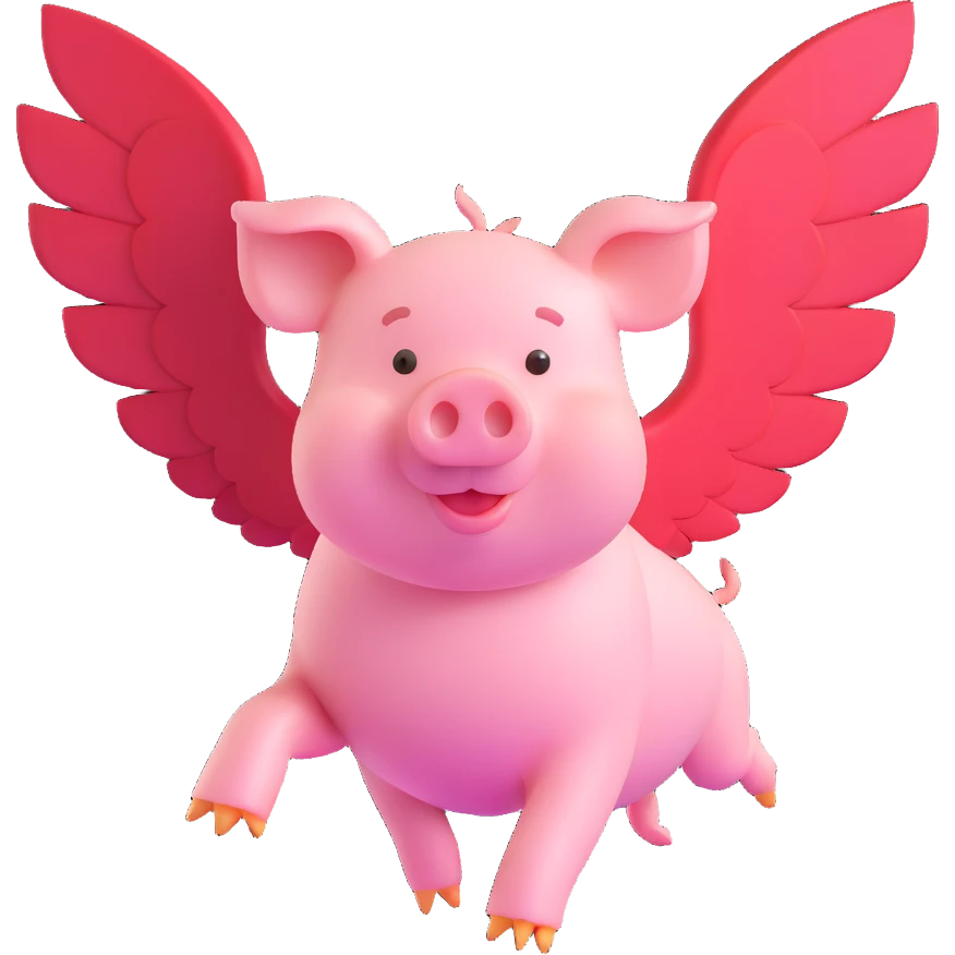 flying pig with wings emoji