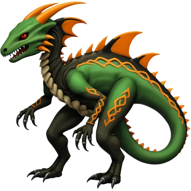  Venom-Marowak-Salandit-Xenomorph-hybrid-fantasy-creature (full body) with tribal markings emoji
