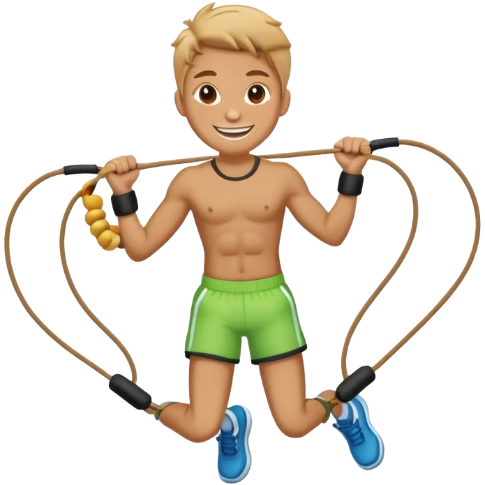 smiling person jumping rope emoji