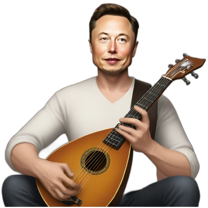 Elon musk with balalaika emoji
