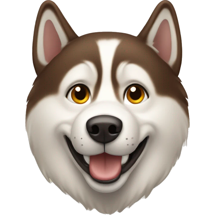 brown husky dog emoji