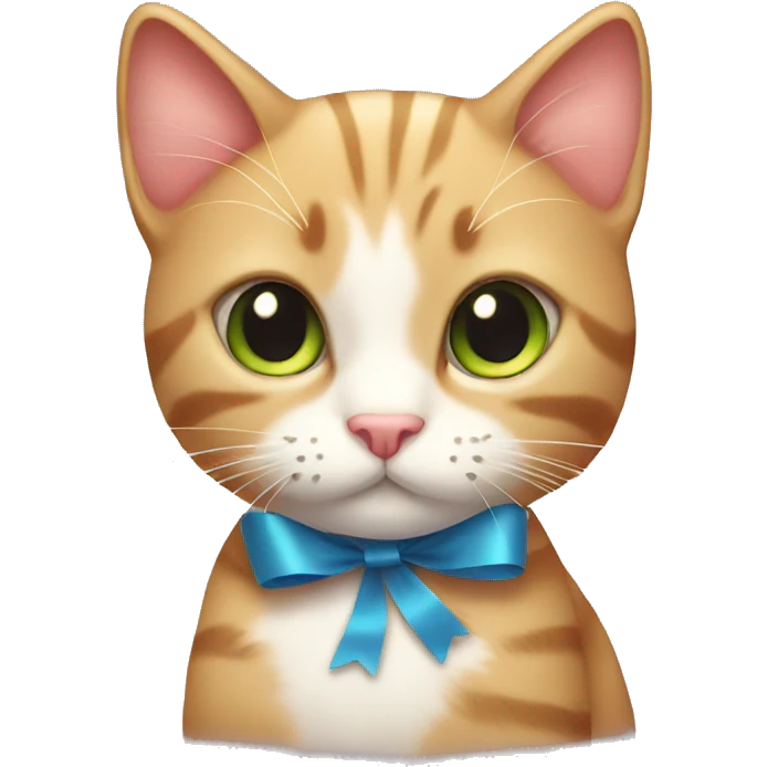 kitty with ribbon emoji