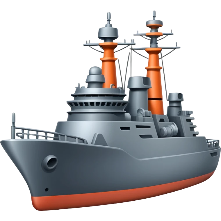 A warship emoji