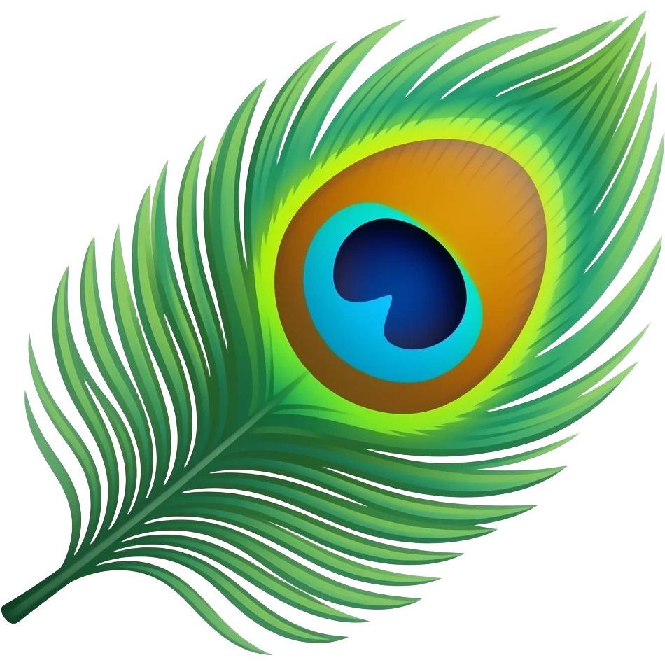 Peackok feather emoji
