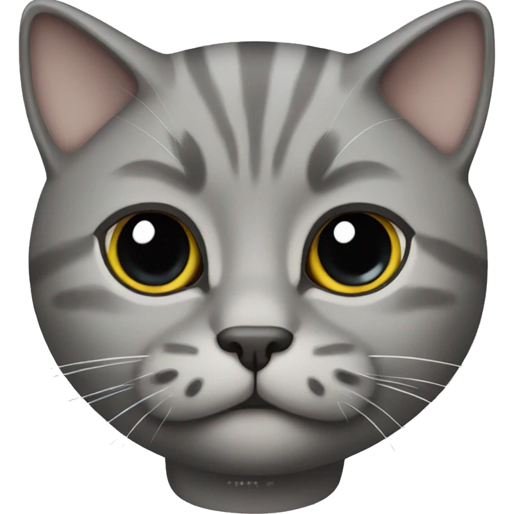 Gray Scottish cat emoji