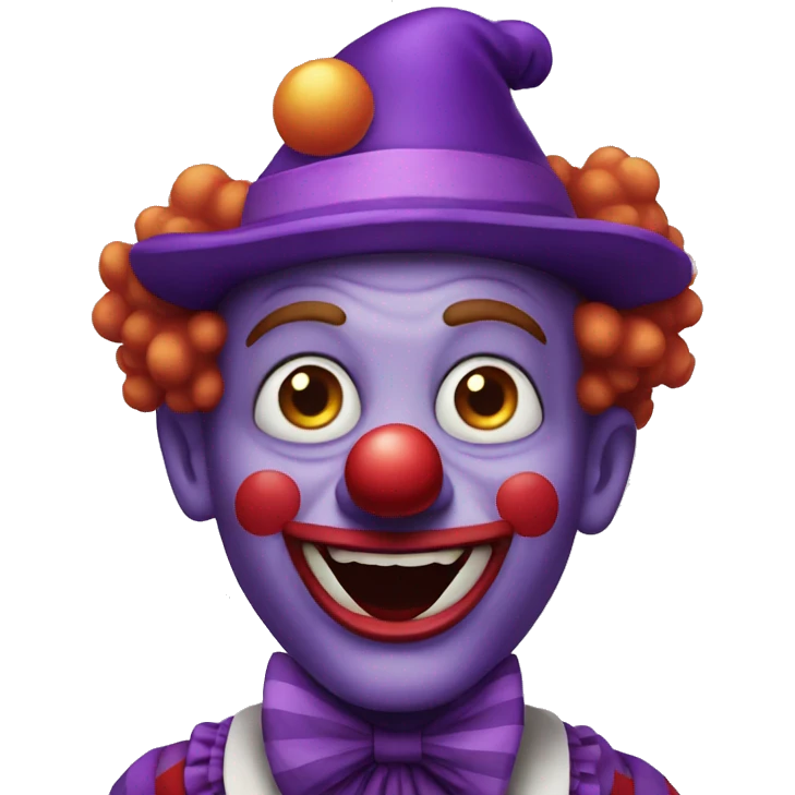 Purple clown  emoji