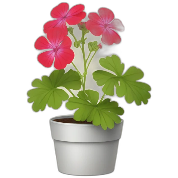 happy geranium emoji