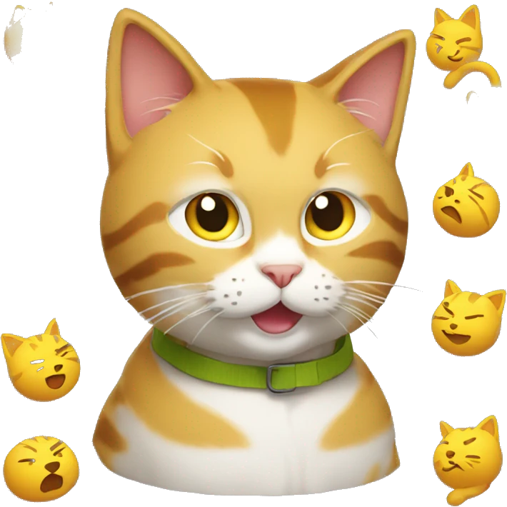 Un cat qui il se transforme en Super sayen emoji