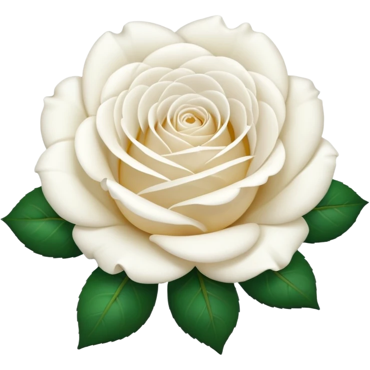 Pure white rose emoji