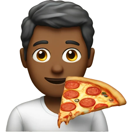 human with pizza emoji