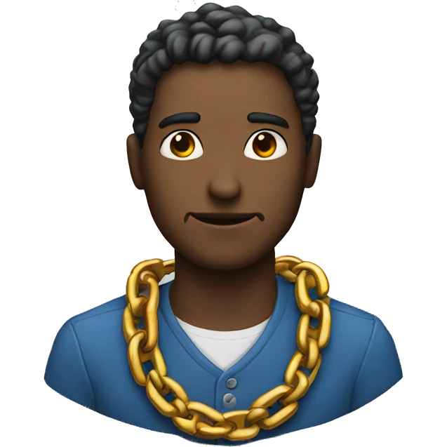 man waring chain emoji