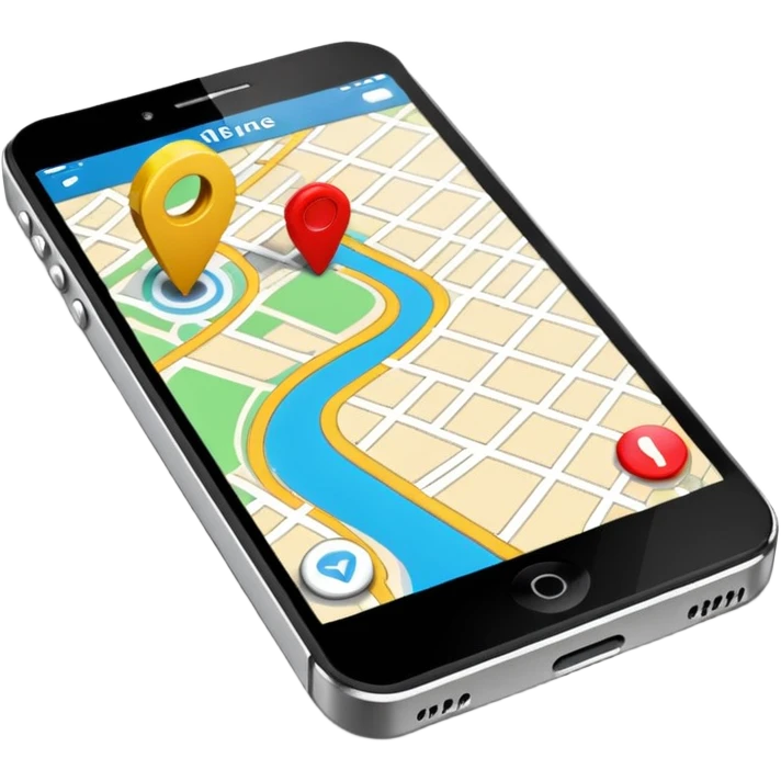 GPS map on iPhone emoji