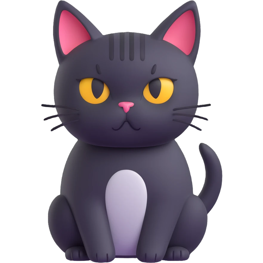 sad cat with a small frown emoji