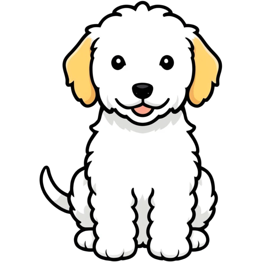 White Goldendoodle emoji