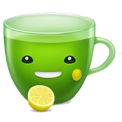 Green tea with lemon  emoji