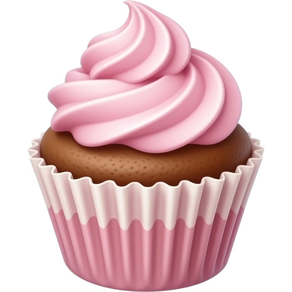 Cupcake with pink icing emoji