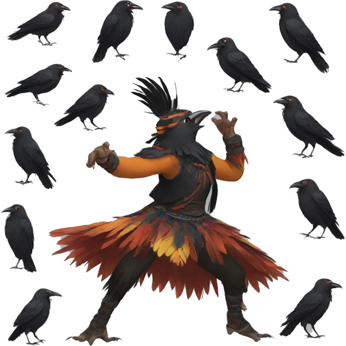 Crow dance emoji