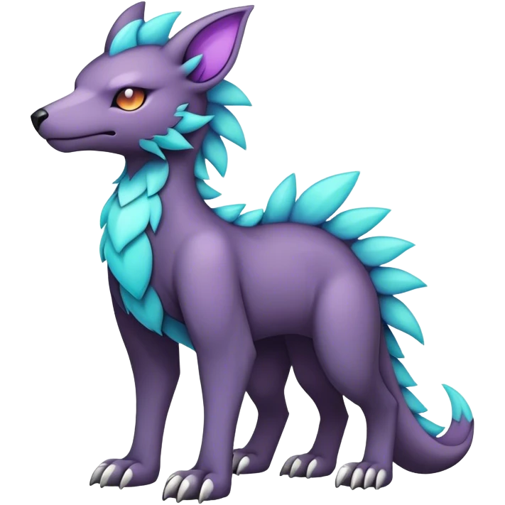 cool colorful dark pastel edgy fantasy animal hybrid Fakemon full body emoji