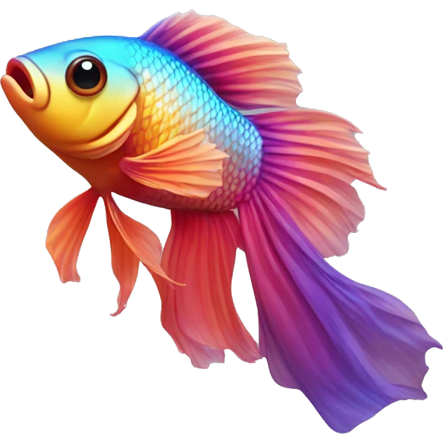 Sunset gradient beta fish emoji
