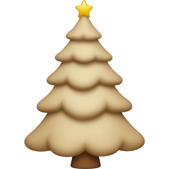 beige christmas tree emoji