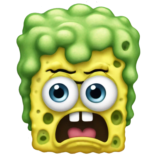 SpongeBob, angry face emoji